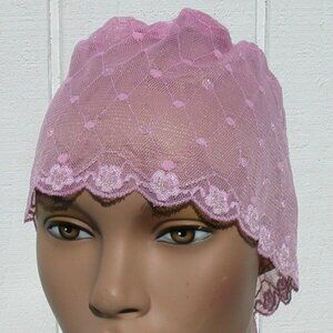 Pink Bonnet Fashionable Fun Lace Cap